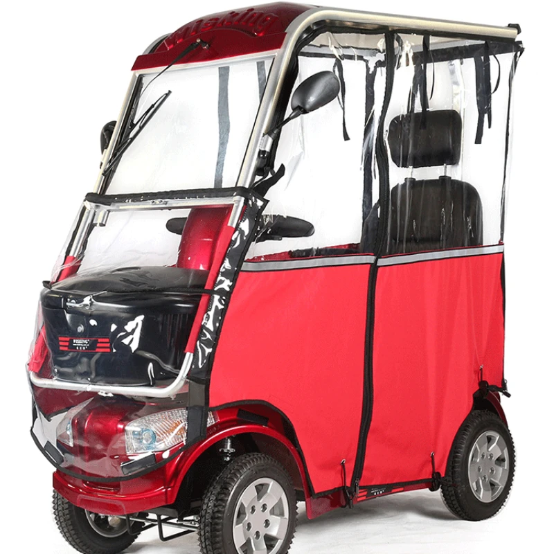 Minibus: Elderly scooter, four-wheeled electric vehicle, elderly double battery car