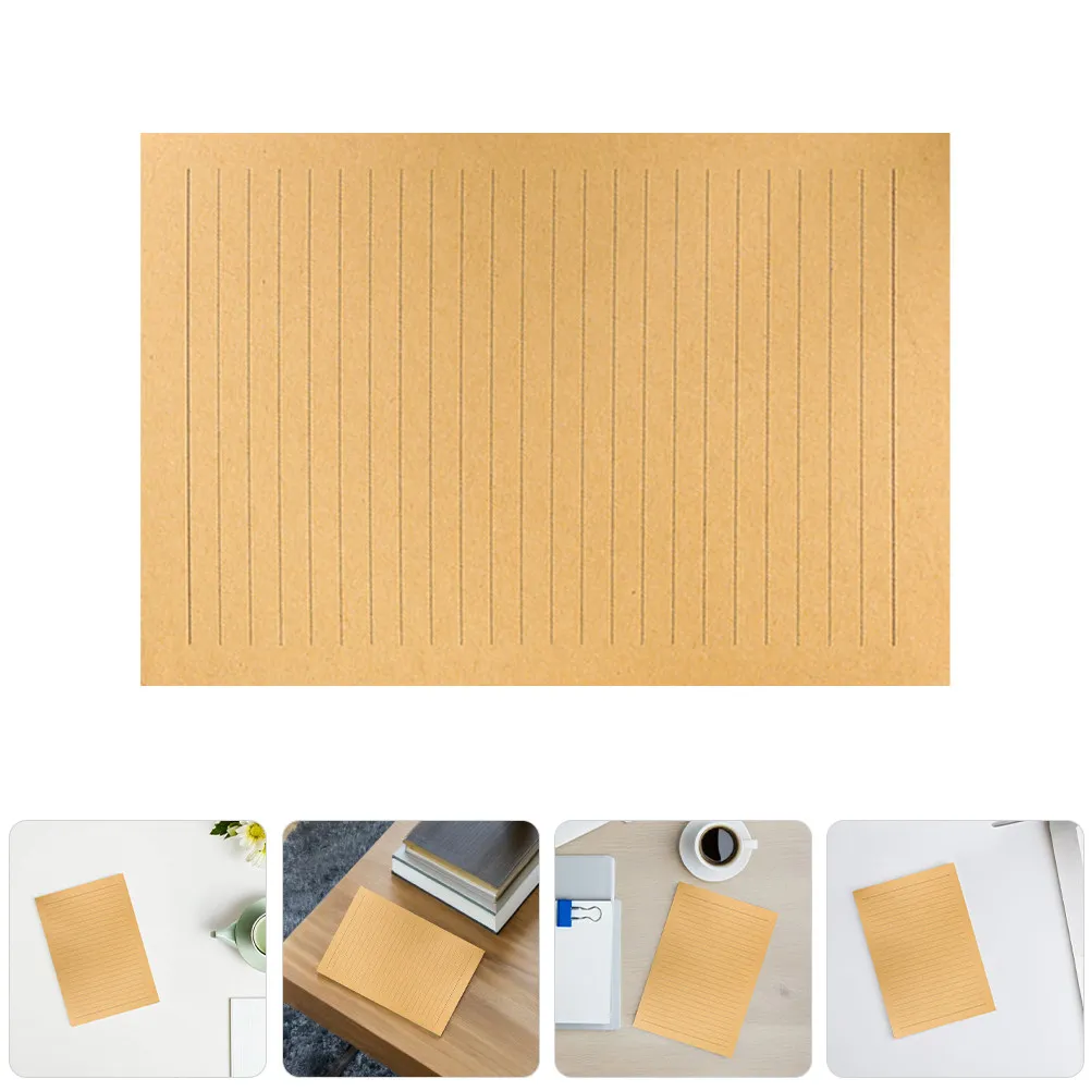 

50Pcs Vintage Kraft Stationery Paper Retro Writing Sheets for Letters Calligraphy Invitations Sketching Poems Sheet Retro