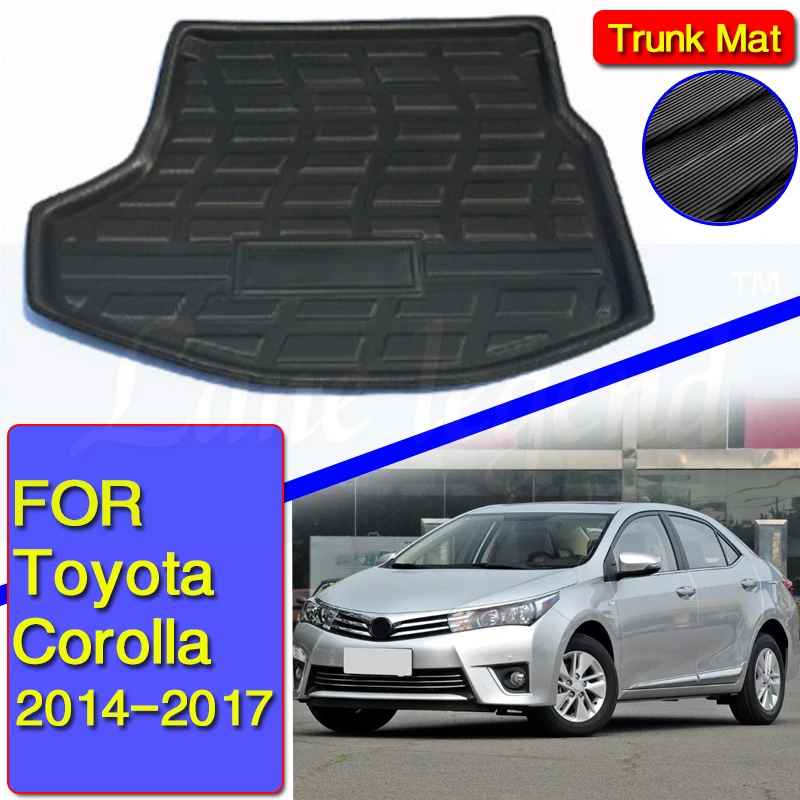 For Toyota Corolla Altis E170 2014 2015 2016 2017 Boot Mat Rear Trunk Liner Cargo Floor Carpet Guard Protector Car Accessories