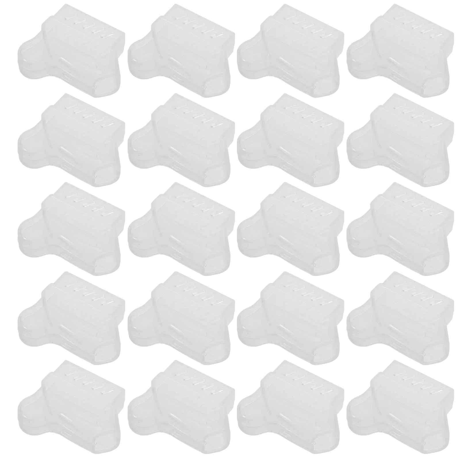 

20Pcs Transparent Toothbrush Covers for Denture Brushes Compact Round Protective Caps Storage Travel Case Hygienic Dustproof