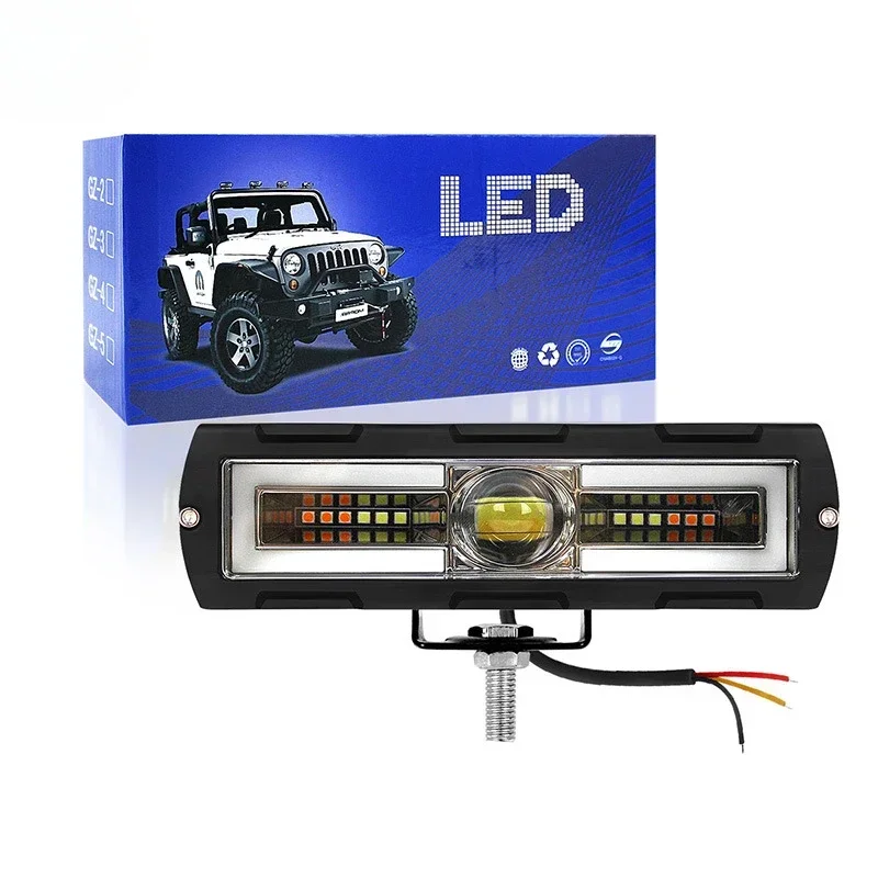 2PCS Car Led Work Light 25W Modified Auxiliary Light off-Road Vehicle Spotlight High Power Far and near Light Headlight