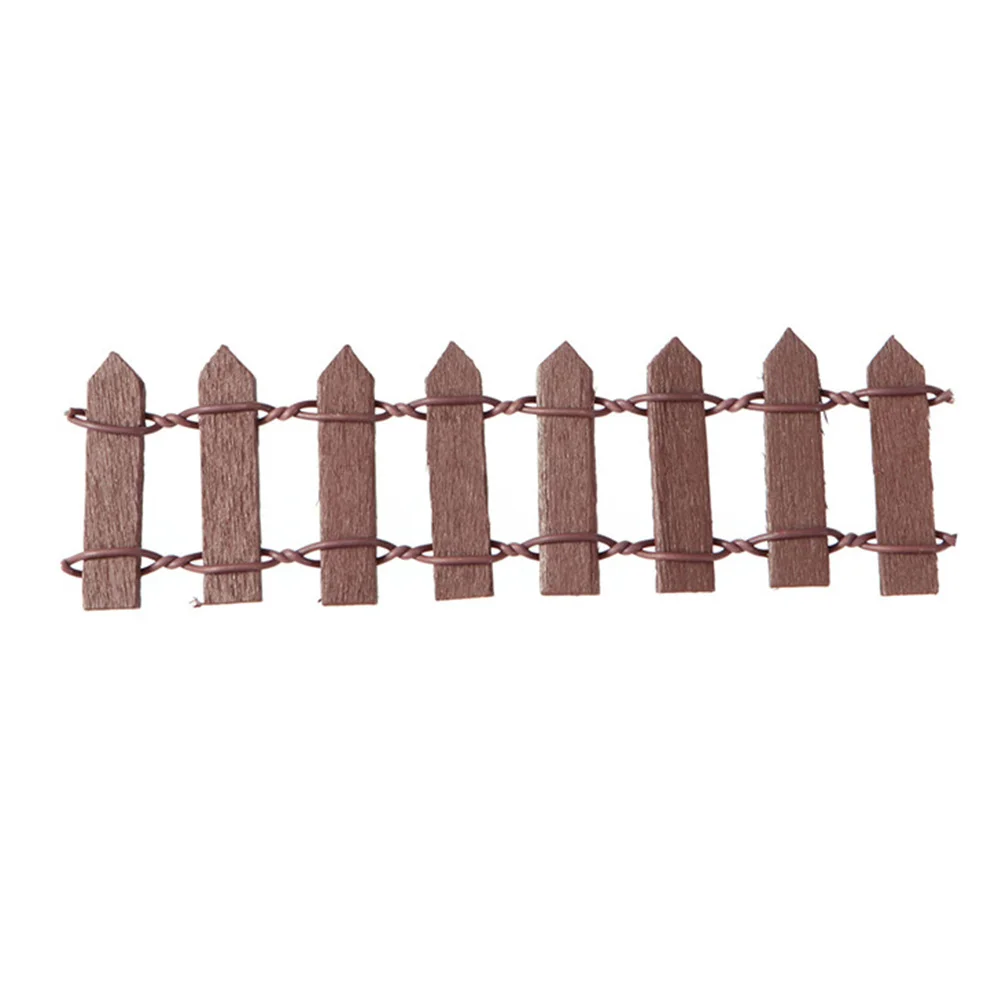 1 pz Mini Recinzione In Legno Per Giardino Fata Fai Da Te Micro Paesaggio Kit Piccola Picket Recinzione Albero Di Natale Decor Pareti In Legno Recinzione