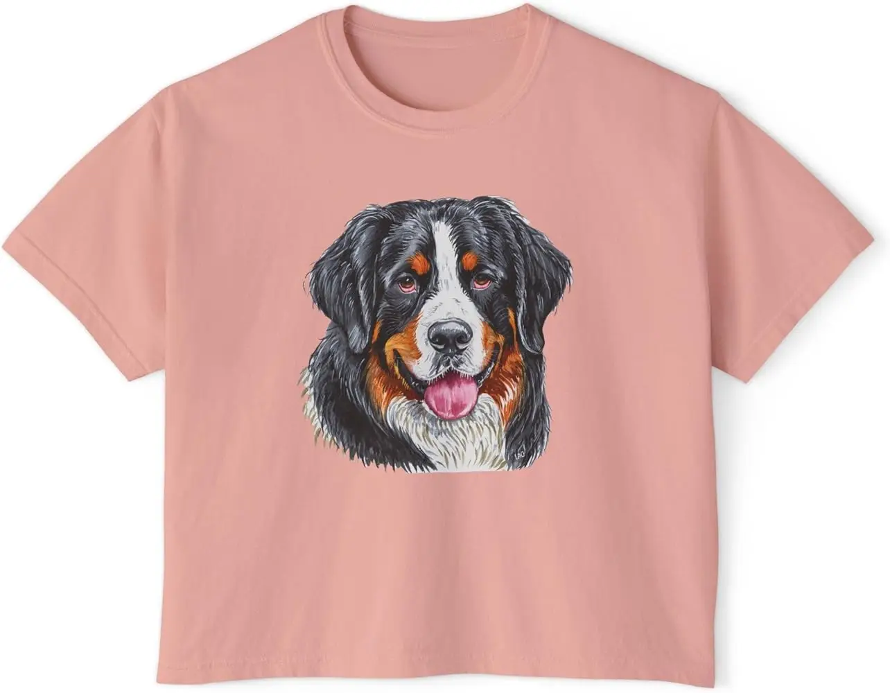 Bernese Mountain Dog Women's Oversized  High Quality 100%Cotton Short Sleeve