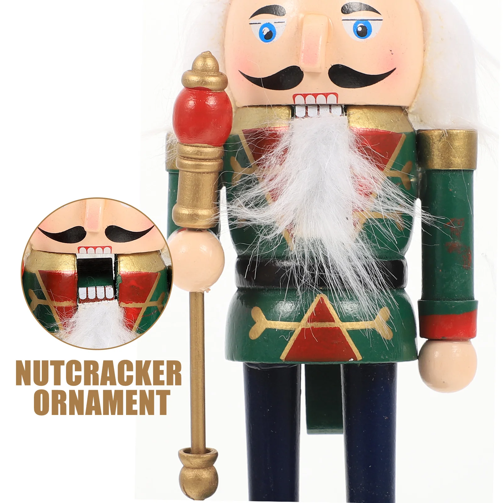 

1pc Wooden Nutcracker Soldier Christmas Decoration Festive Holiday Ornament Desktop Xmas Decor Party Craft Figure Home Decor