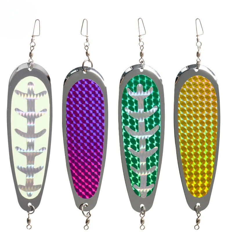 

5.5inch Blade Fishing Flasher Spoon 14cm Fishing Flasher Fishing Diving Flash Board Reflective Fish Spoon Lure Accessories