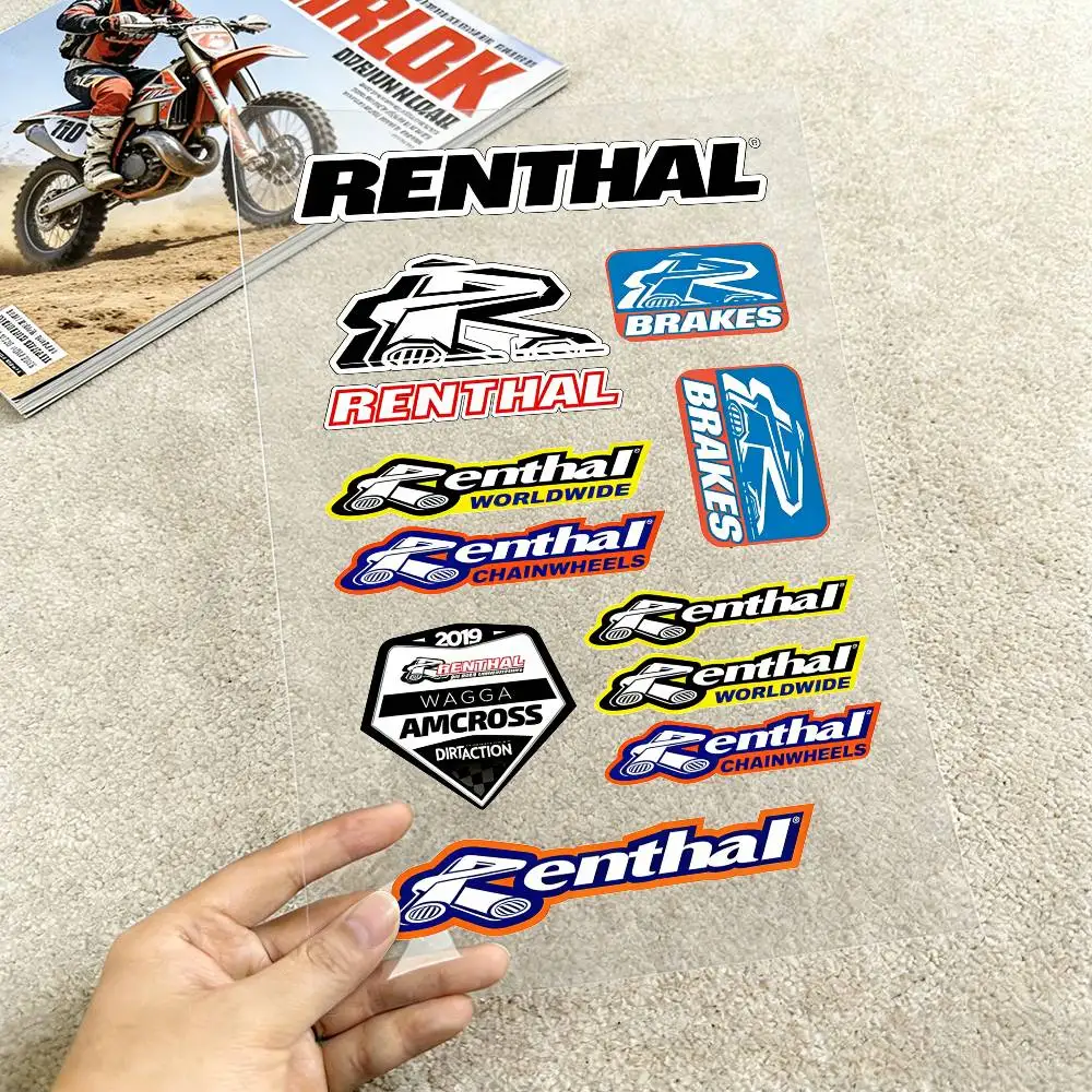 For RENTHAL Reflective Motorcycle Stickers Waterproof Vinyl Decals For Motorbike Helmet Fuel Tank Bike