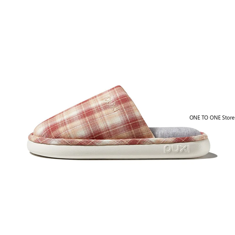 

Wholesale Men's House Slippers Plaid Furry Comfy Memory Foam Casual Family Shoes Winter Warm Soft Bedroom Slippers Drop Shipping