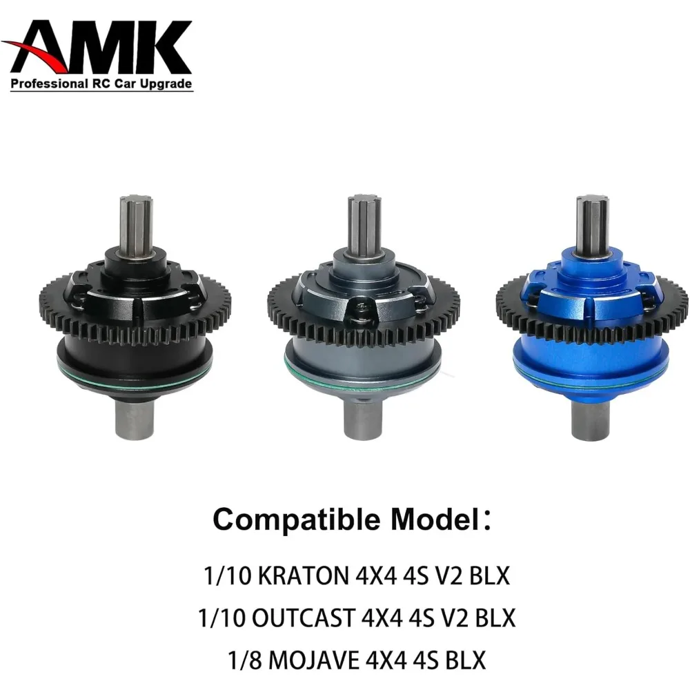 57T Metal Center Diff Set for ARRMA ARA311165, Compatible with 1/10 Kraton, Outcast 4S V2 BLX, 1/8 Mojave 4S BLX – Upgrade Part