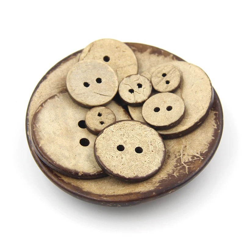 New Products Natural eco-friendly two-hole children\'s clothing 9mm-50mm coconut shell button NK111