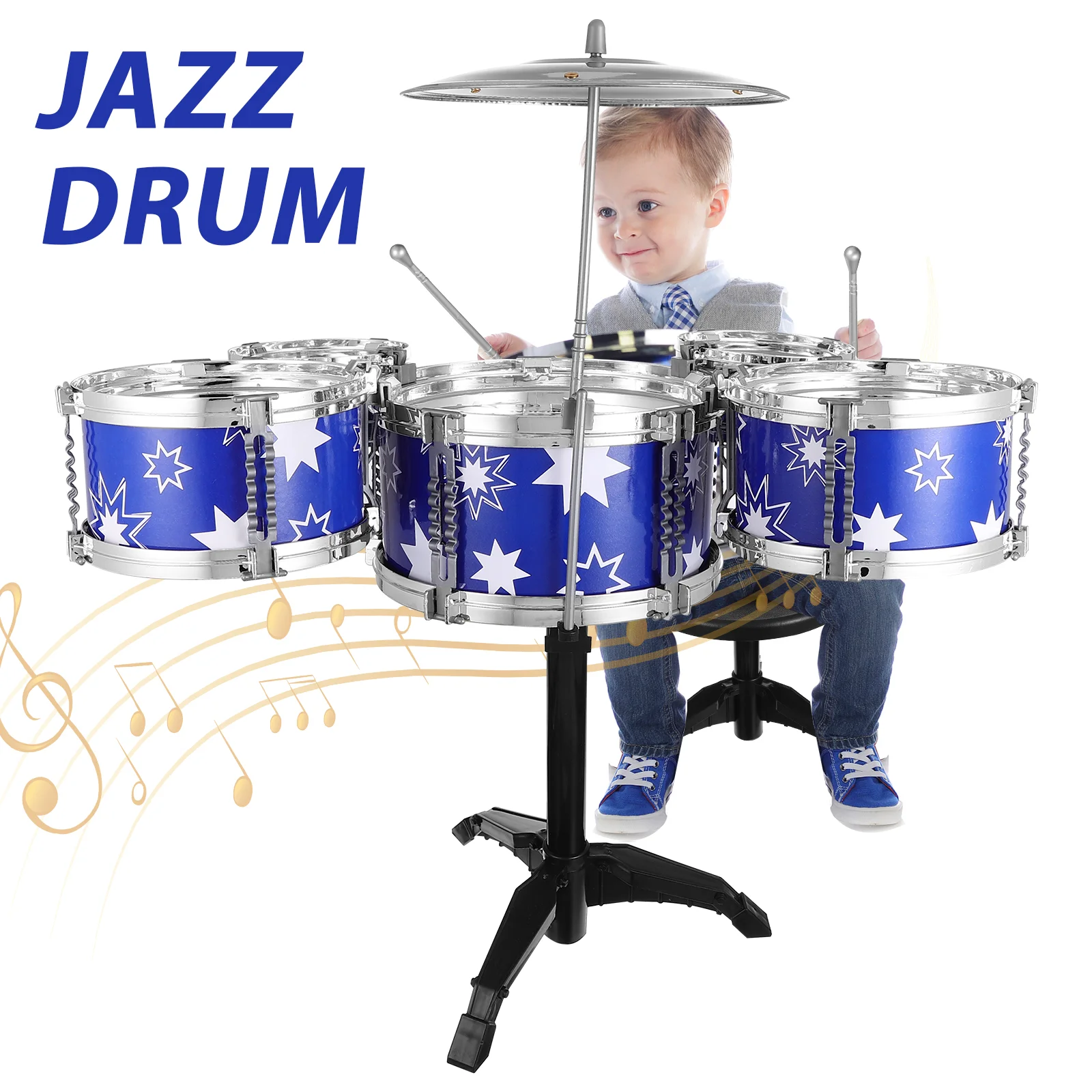 Drum Kit Toy Toddler Toys Jazz for Children Plastic Percussion Musical Instruments