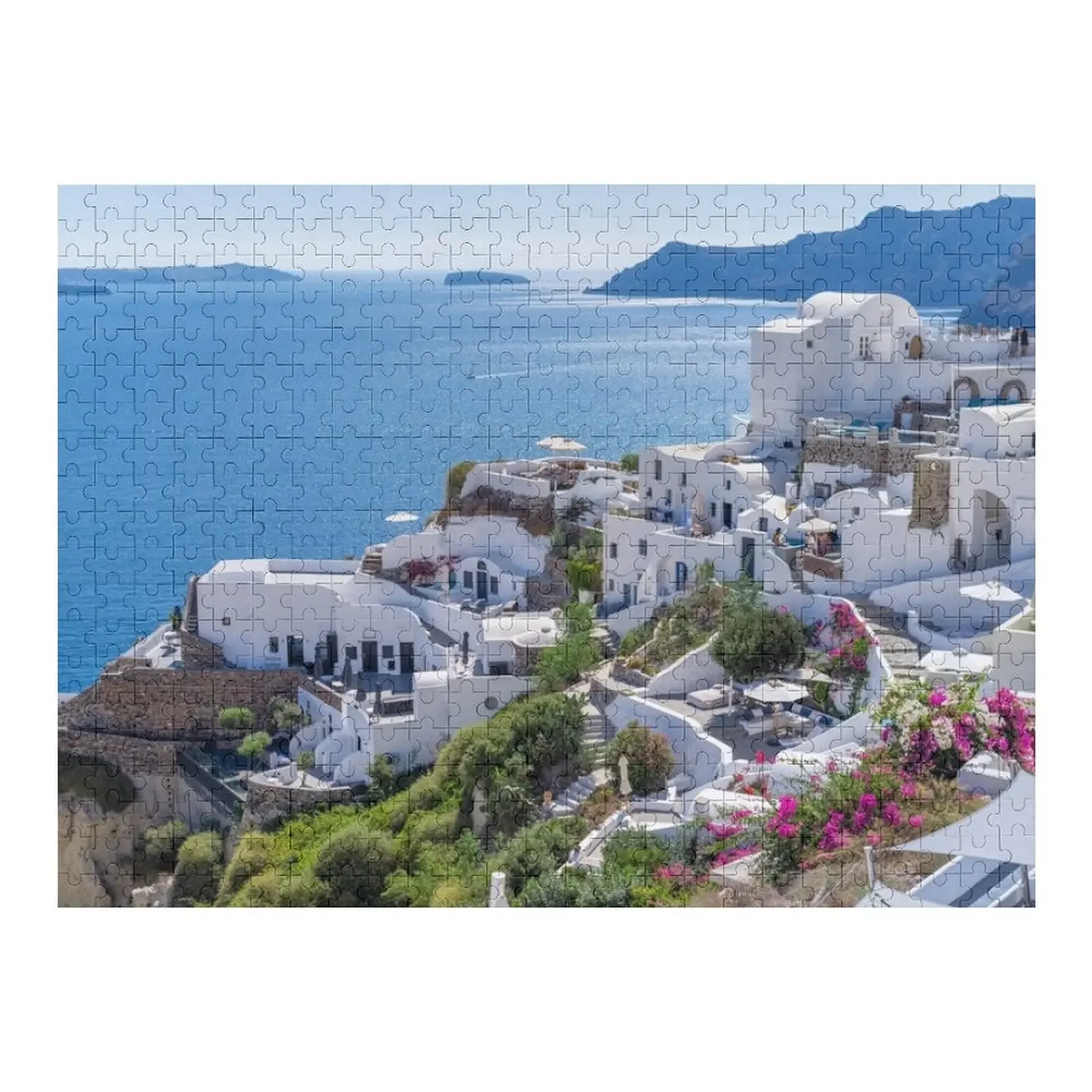 

Побережье острова Санторини в деревне Оя в Греции Пазл Деревянные коробки Персонализированные детские подарки Пазл