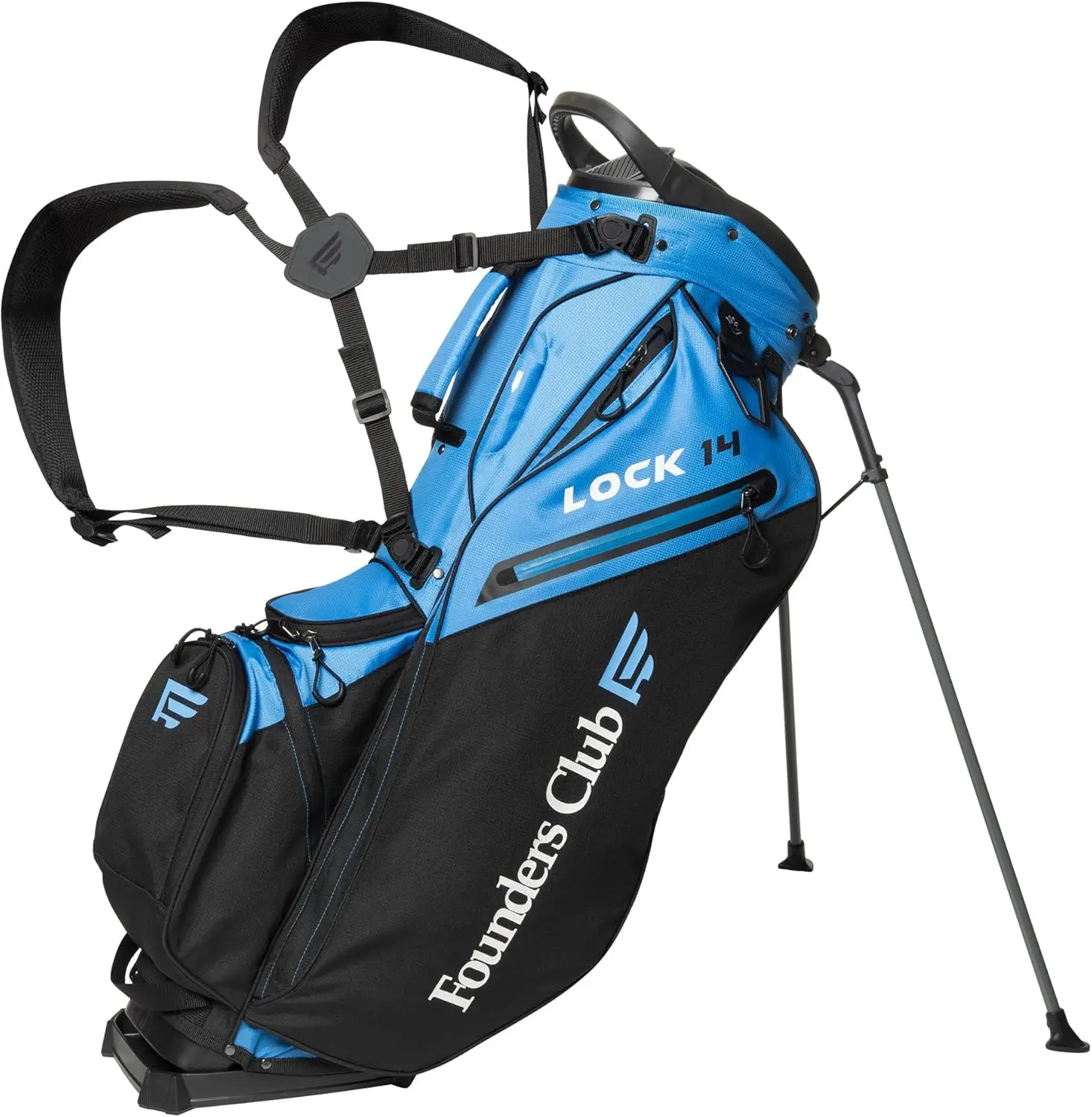 Golf Lock 14 Stand Bag for Men with Anti Rattle Top-Free Snap on Rain Hood