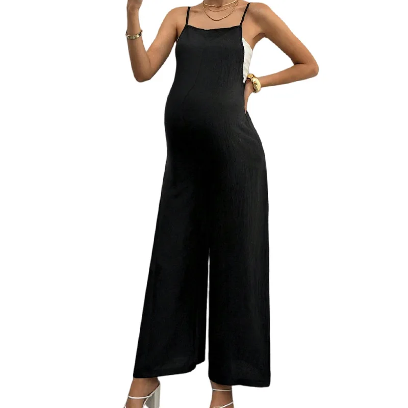 Maternity Suspender Pants Trouser Loose Casual Pregnant Women One-Piece Romper Overalls Wide-Leg Jumpsuit Streetwear Playsuit
