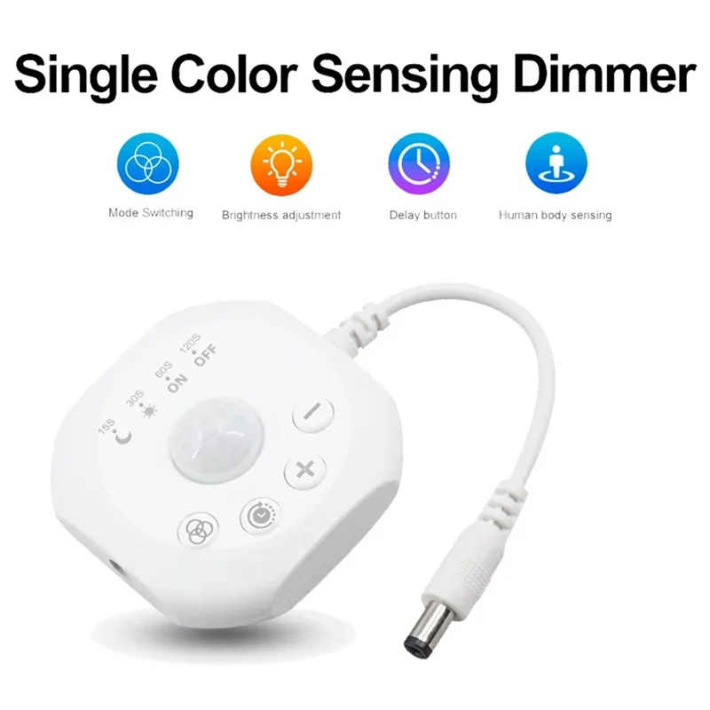 B08B-PIR Sensor Dimmer Single-Color Motion Sensor Dimmer DC5-24V Motion Sensor Switch With Adjustable Brightness A