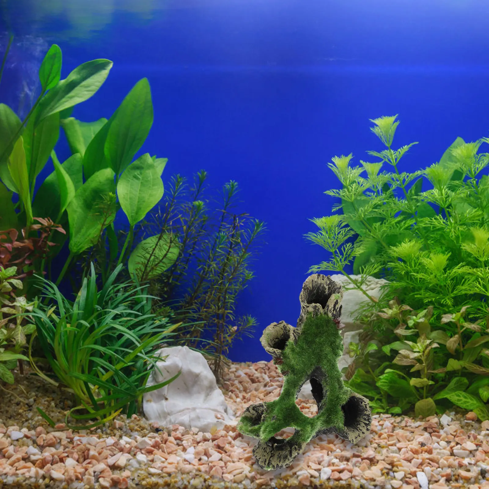 

Aquarium Tree Cave Ornament Hide Hideaway Fish Tank Landscape Resin Decoration Moss