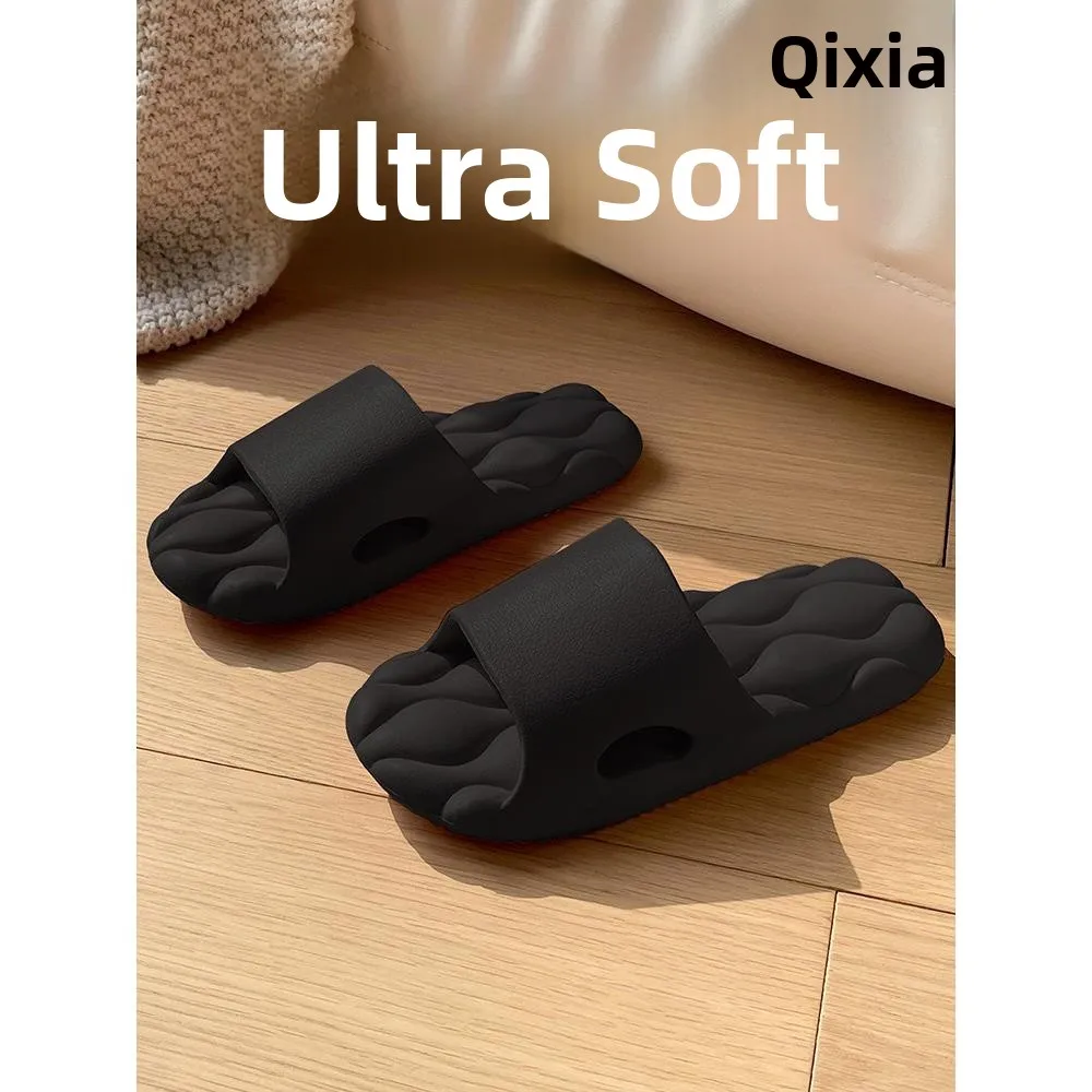 Slip-On Thick Bottom Sandals Men's Summer Indoor Home Bathroom Anti-Slip Silent Couples Slippers Comfortable EVA Slippers
