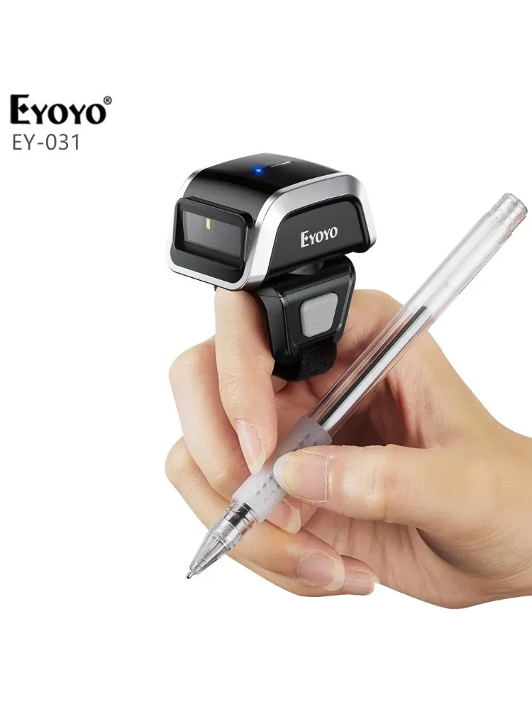 EYOYO EY-031 2D Barcode Mini Wearable Wireless Finger QR Bar Code Scanner Reader Inventory Kompatybilny z iPadem iPhone Android — zdjęcie produktu 7