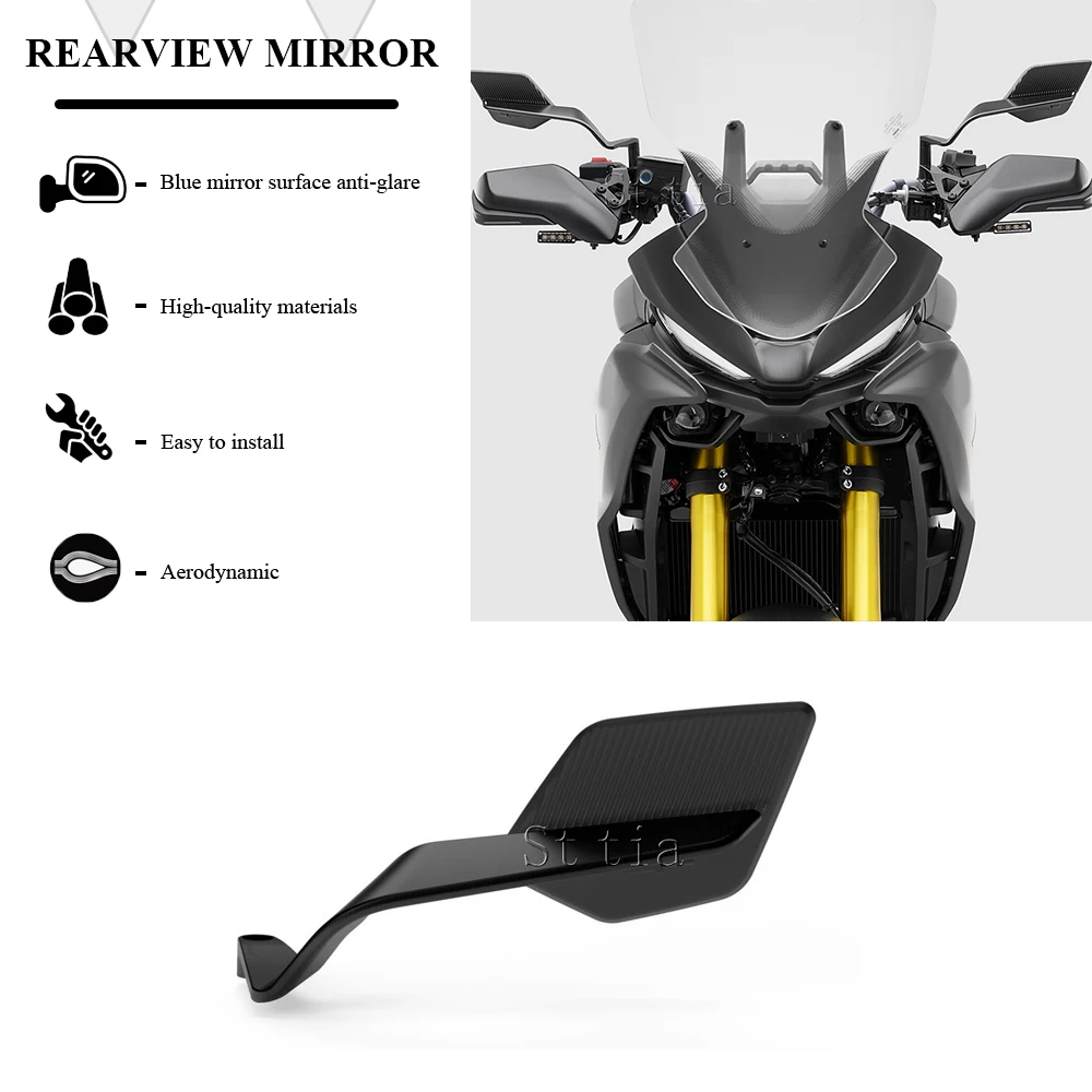 

Motorcycle For Yamaha Tracer 7GT 2025-2026 New Side View Mirror TRACER 7 Wind Wing Stealth Winglets Rearview Mirrors
