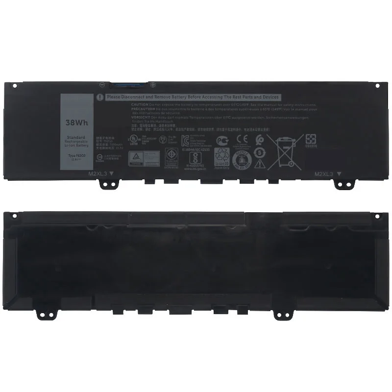 Imagem -02 - Nova Bateria do Laptop Original para Dell Inspiron 5370 7370 7373 Vostro 5370 Rpjc3 P87g 39dy5 11.4v 13 F62g0 38wh