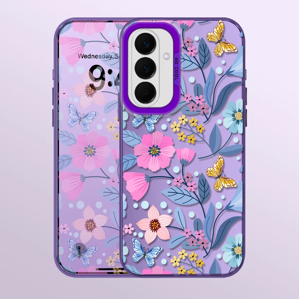 Graceful Flower Phone Case For Samsung Galaxy A57 A37 A27 A17 A07 A56 A36 A26 A16 A06 A55 A35 A25 A54 A34 A24 Aurora Cover