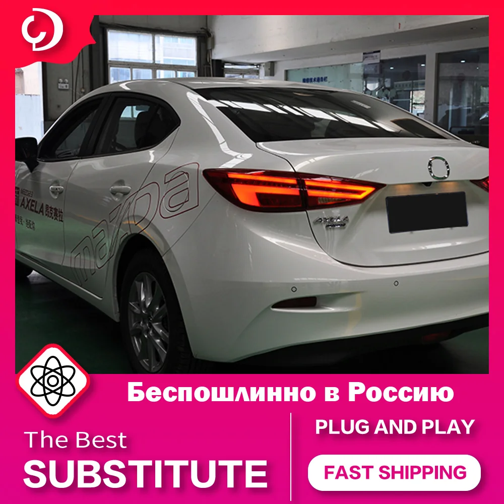 AKD Car Styling Taillights for Mazda 3 Mazda3 Axela 2014-2019 LED Tail Light DRL Tail Lamp Turn Signal Rear Reverse Brake