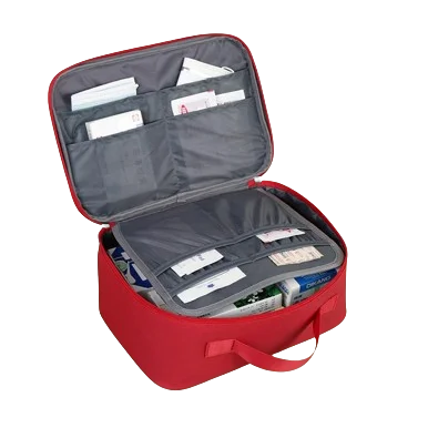 Kit de primeros auxilios portátil de viaje, bolsa de almacenamiento de medicamentos para acampar al aire libre, estuche médico de emergencia familiar, suministros de accesorios