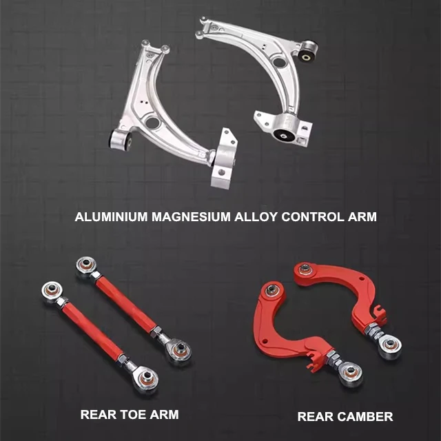 Adjustable Aluminium Magnesium Alloy Rear Control Arm Camber Kit For Volkswagen Golf6 MK6 GTISagitar Magotan Passat