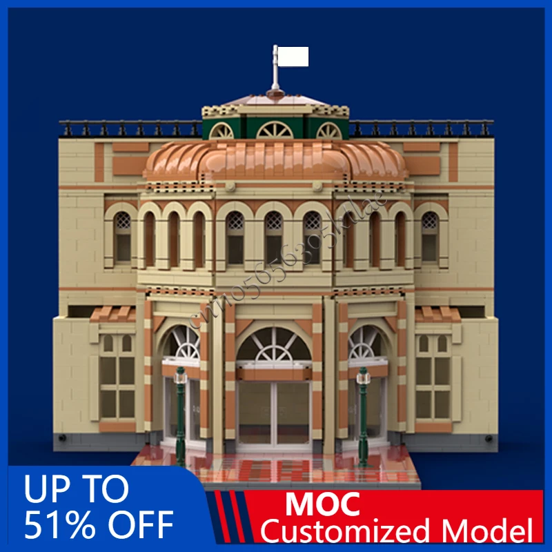 2516 PCS City Street Scene  Center Street Emporium MOC Customize Modular Building Block Design Brick DIY Holiday Toy Gifts