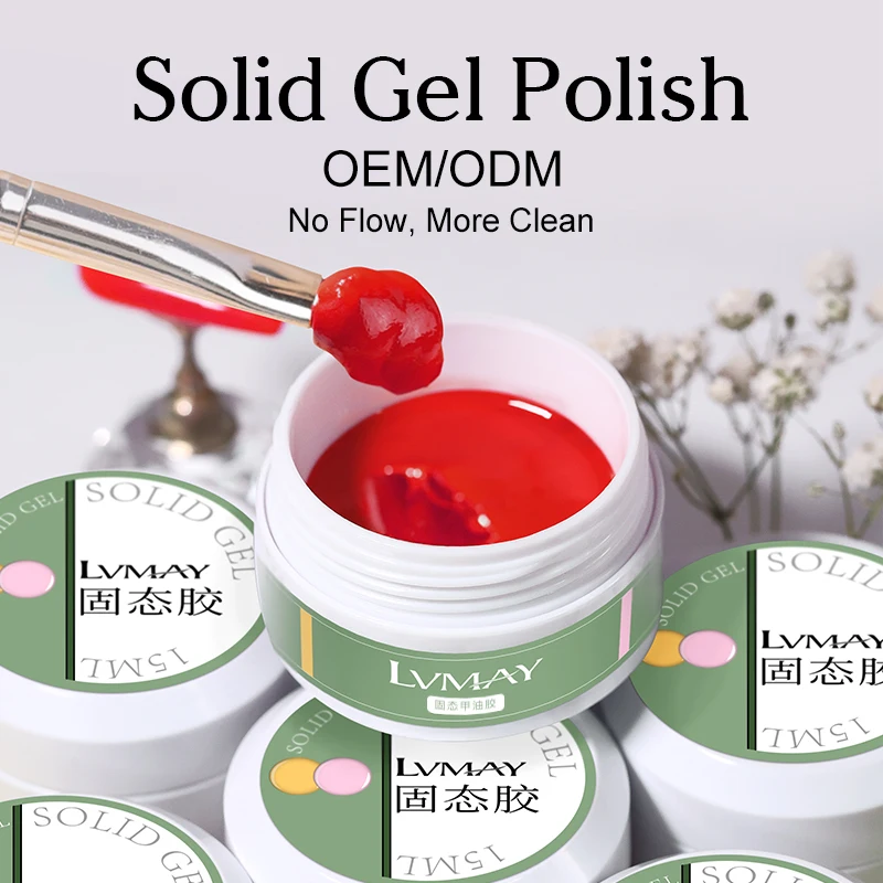 

64 colors Solid gel polish 15ML/jar UV&LED lamp light Fake Nail Beauty Color painting halo dyeing jelly shaped Vernish