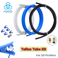 TeflonTube White Blue Black PTFE Tube Kit For 3D Printers Cutter Pneumatic Fittings Snaps Ender3 CR-10/10S Extruder Set