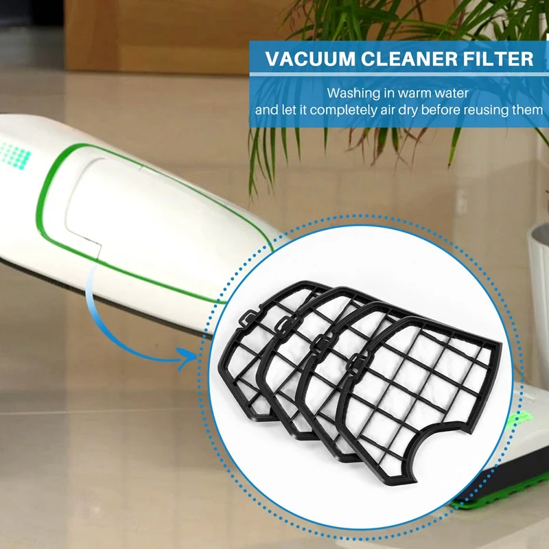 4 Buah Filter Pengganti Perlindungan Pengganti Filter Motor untuk Penyedot Debu untuk Kobold VK140 VK150-A99X