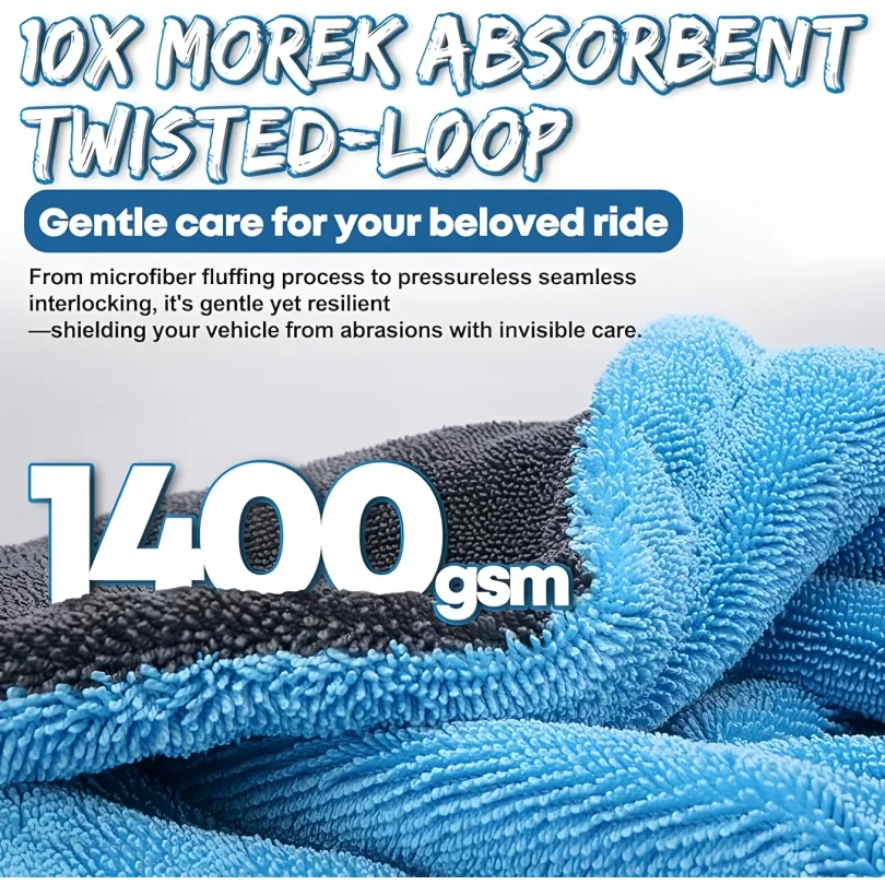 Microfiber Car Wash Towel Large Car Quick Drying Cloth Super Absorbent Car Window Cleaning Towel Thicken Car Detailing Rags