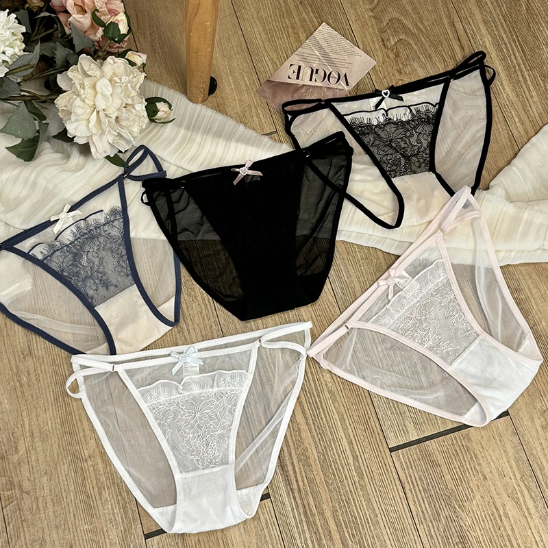 Мягкие женские сетчатые бесшовные трусики для женщин, женские стринги, сексуальное нижнее белье, нежное кружевное нижнее белье, трусы, женское нижнее белье