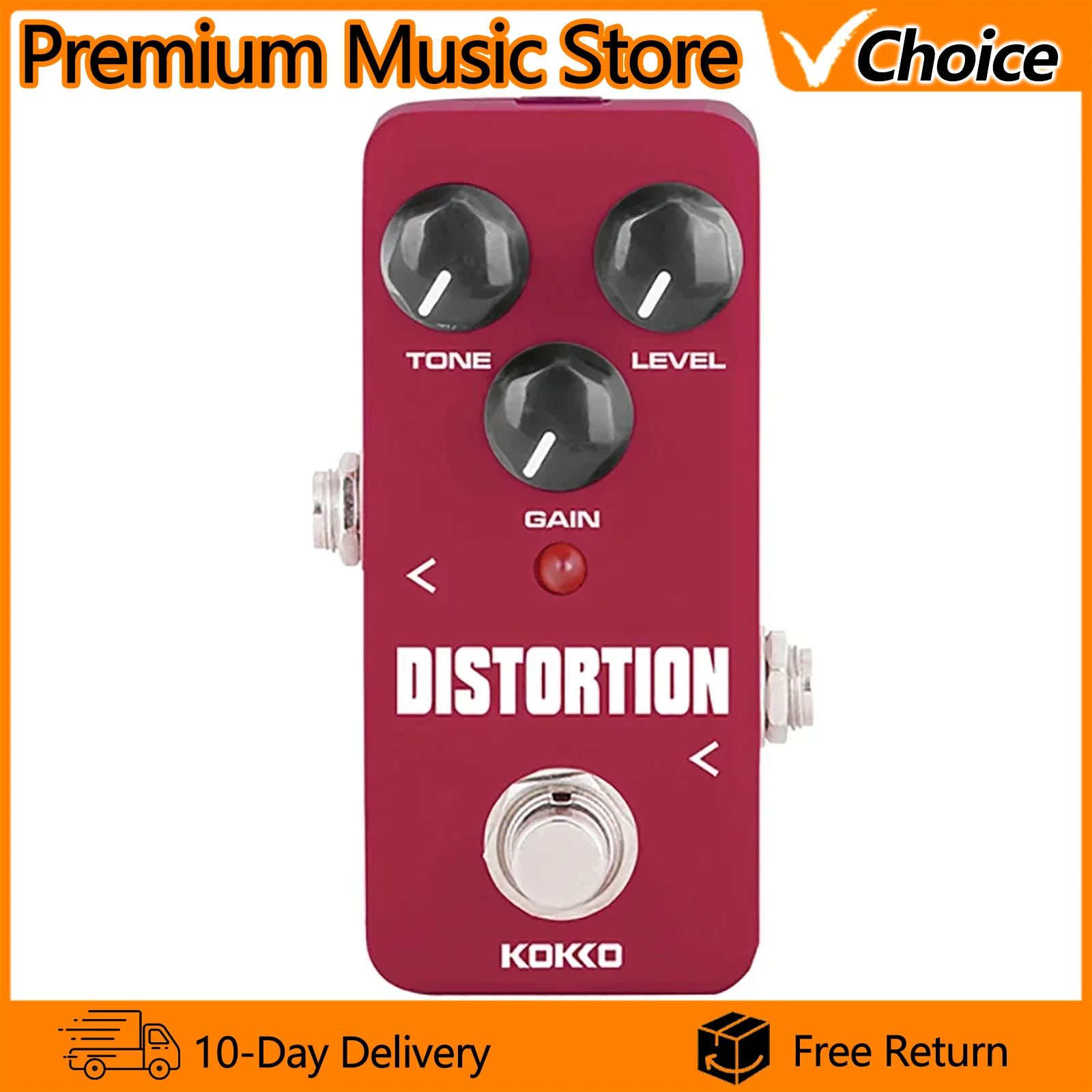 

KOKKO Electric Guitar Effects Peda Distortion Pedal for Electric Guitar Guitar Accessories Two-stage Distortion Connection