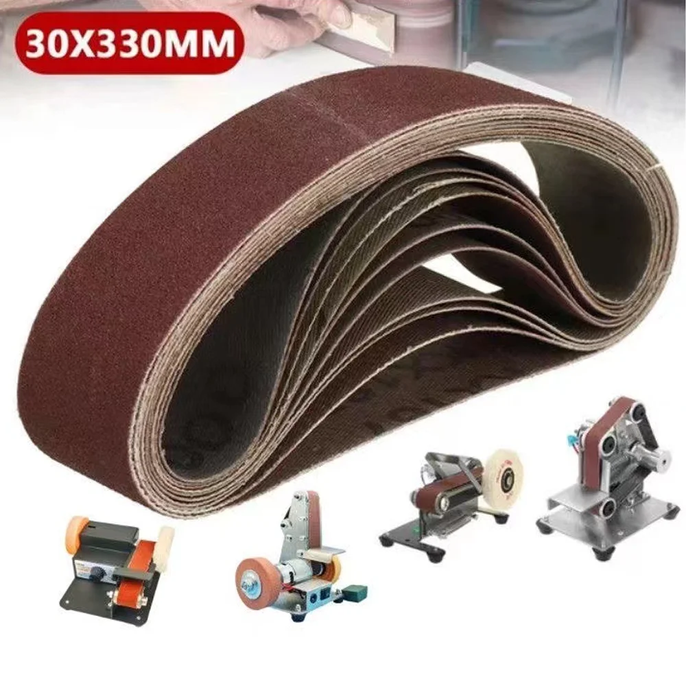 10-120Pcs 30x330mm Abrasive Sanding Belts Aluminum Oxide Sanding BeltsMetal Polishing Paint Sanding for Sander Power Tools