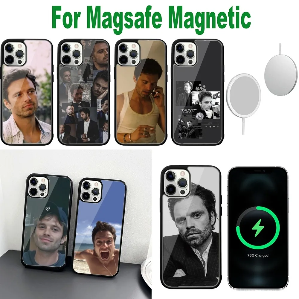 

Sebastian Stan Phone Case For iPhone 16,15,14,13,12,11,Plus,Pro,Max,Mini Magsafe Magnetic Wireless Charging