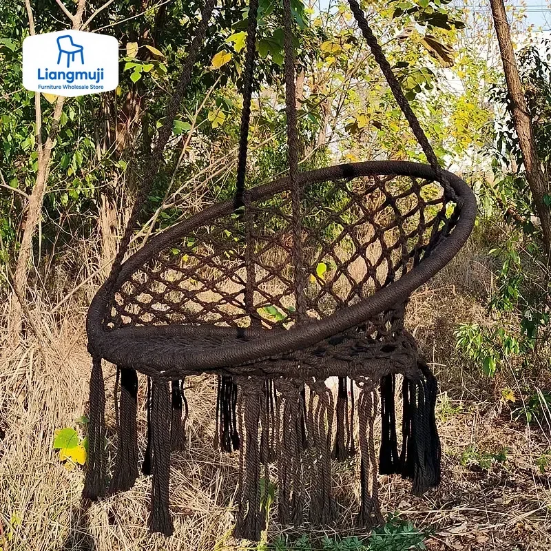 

Round Hammock Chair Outdoor Indoor Dormitory Bedroom Yard For Child Adult Swinging Hanging Single Safety Chair Hammock swing