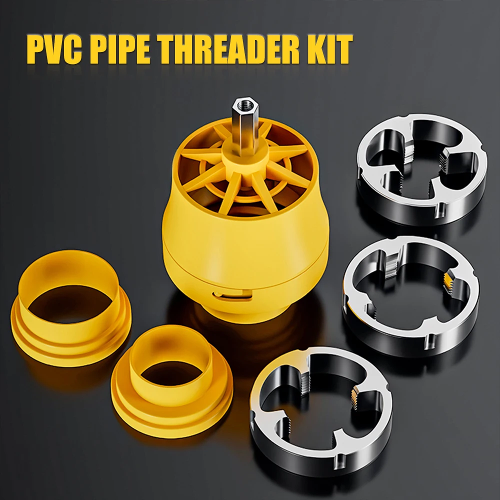 6 Piece Thread Maker Tool Set Plastic Pipe Threading Mold Set Plumbing Threading Tool Plumbing Mold Tap Wrench Set Tool Repair
