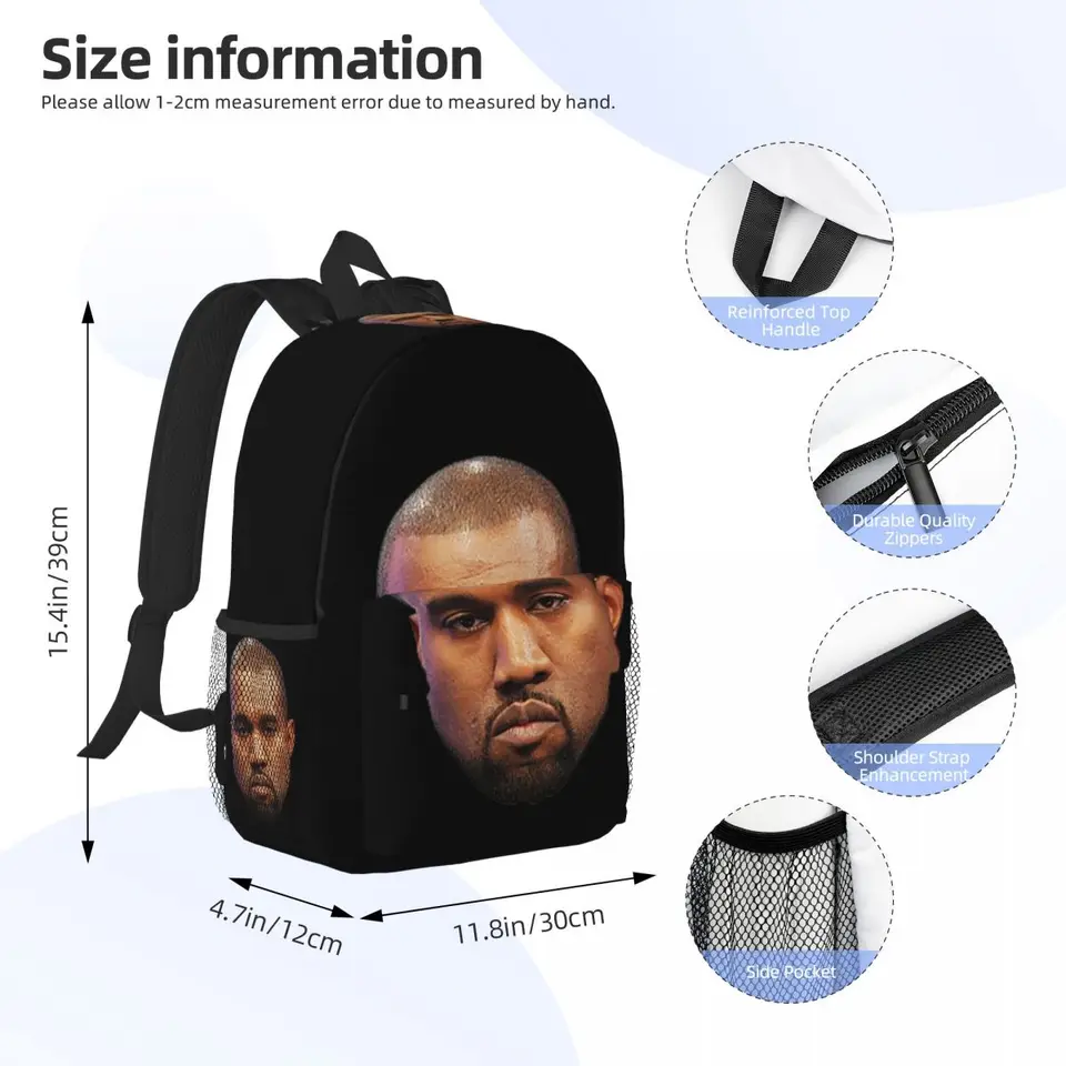 Funny Kanye West Meme Backpack Student Boys Girls BookBag Kids