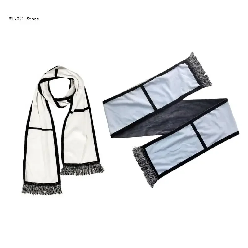 Popular DIY Blank Scarf for Women Men Heat Transfer Printing Neck Scarf for Children Adult Valentines Gift