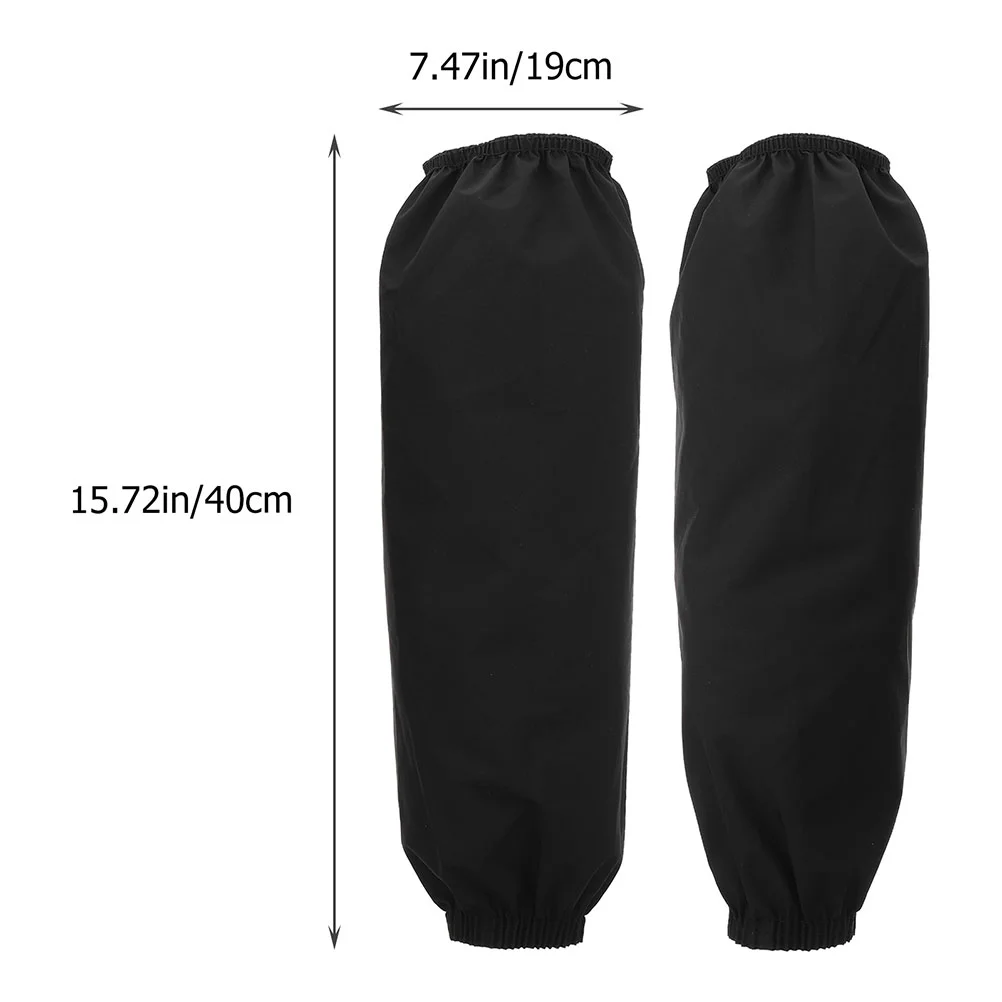 2 Pcs Reusable Oversleeves Waterproof Gardening Working Oil Resistant Black Arm images - 6