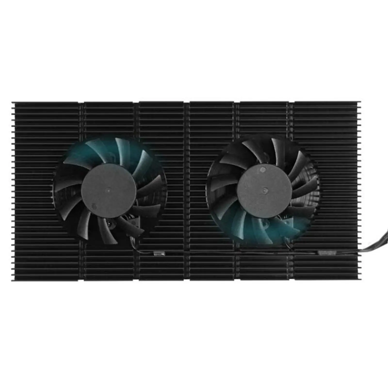 Graphic Card Backplane Dual Fan Heat Sink Aluminum for GPU Memory Cooling PWM Adjustable 4 Pin Low Noise