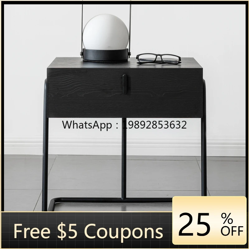 ตู้ข้างเตียงเหล็กสไตล์มินิมอลอิตาลี LYY ตู้เก็บของข้างเตียงแบบโมเดิร์นเรียบง่ายสำหรับห้องนอน