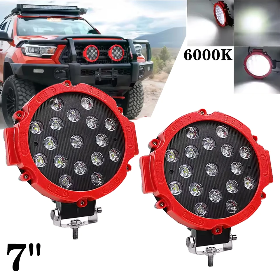 

Универсальная 7-дюймовая круглая яркая светодиодная белая рабочая лампа для внедорожного мотоцикла 4x4, противотуманная фара, прожектор для лодок, квадроциклов, автомобильная светодиодная фара