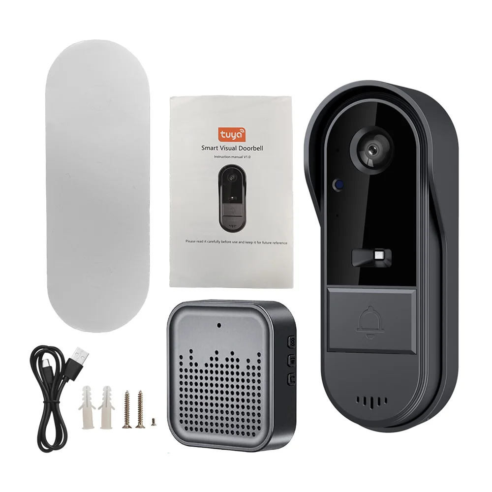 Smart Doorbell Ring Door Camera Wireless Intelligent Video Bell Camera 125 Degree Wide-angle Lens Bidirectional Visual Intercom