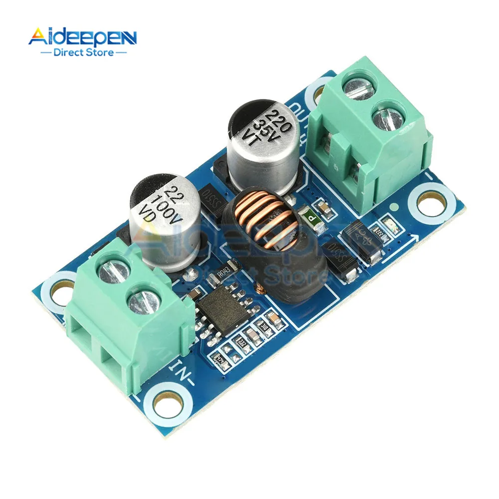Convertidor reductor de DC-DC, módulo de fuente de alimentación Buck de 10-100V a 5V/12V/24V 3A con protección total para uso automotriz e industrial