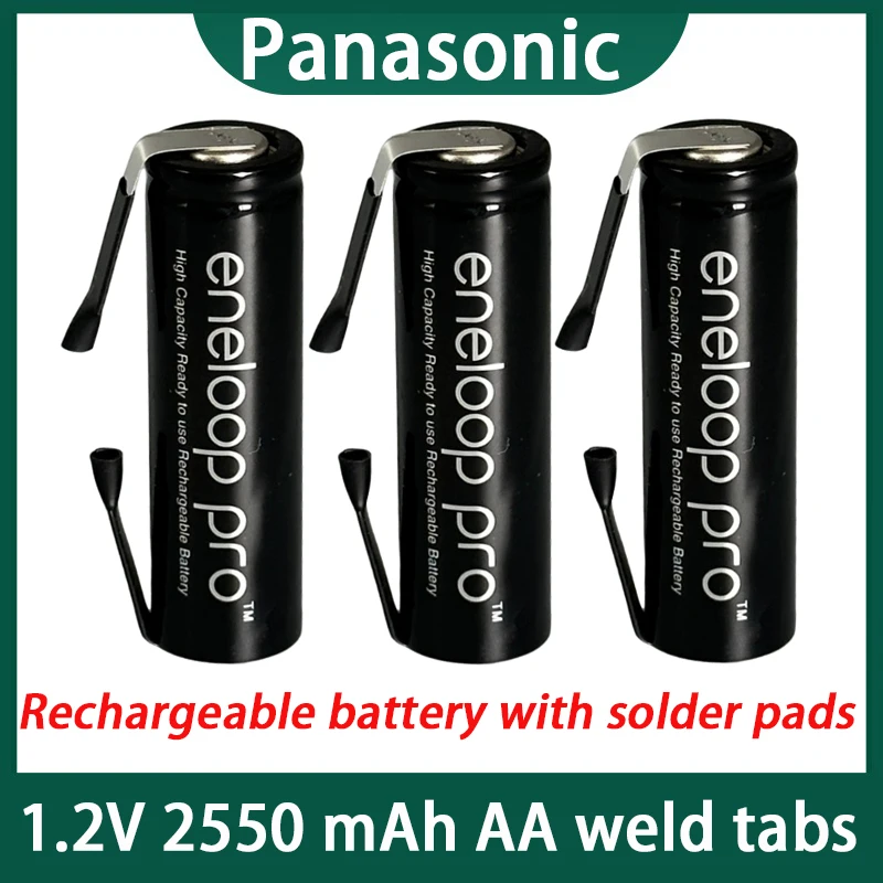 Panasonic AA 1.2V 2550mAh akumulator Ni MH zielona obudowa elektryczna golarka szczoteczka do zębów z uchwytem spawalniczym