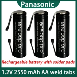 Panasonic AA 1.2V 2550mAh Rechargeable Battery Ni MH Battery Green Shell Philips Electric Shaver Toothbrush With Welding Lug