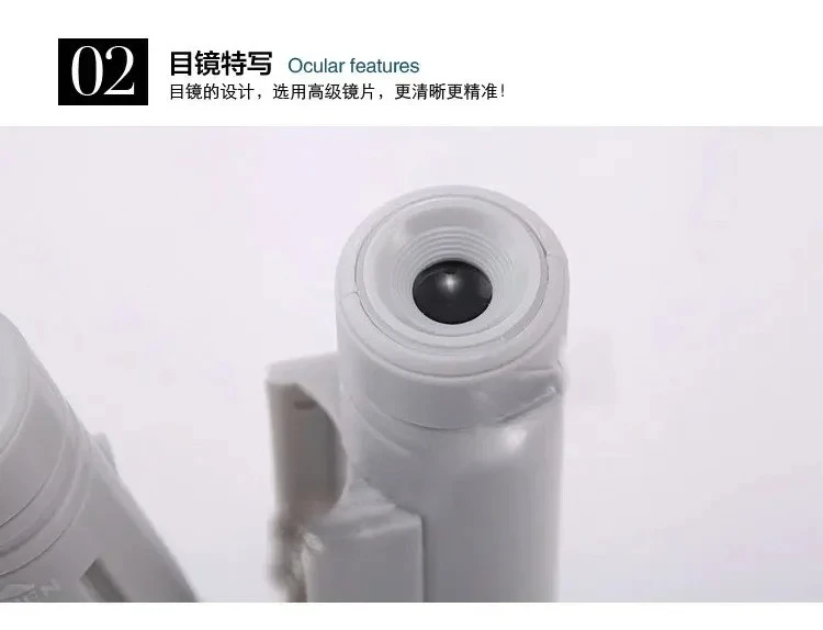 Concrete crack width detector with light source and scale, 40/100/150X magnifying observation meter.