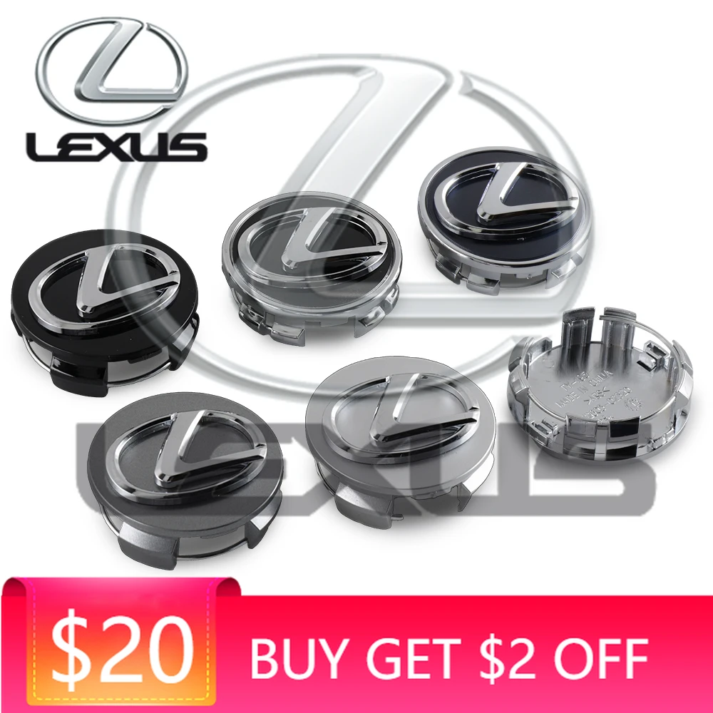 

Emblems 4pcs 60mm Wheel Hub Center Caps For Lexus Fsport ES RX NX LS UX LM LX GX LC RZ IS CT GS RC HS TX LBX IS300 RX3 Auto Acce